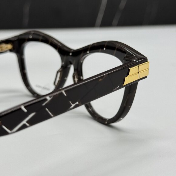 NEW BOTTEGA VENETA BV1105O 003 CAT EYE HAVANA/WHITE WOMEN EYEGLASSES - Picture 5 of 10